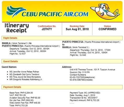ticket to palawan